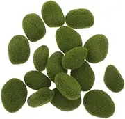ADOCARN 1bag Artificial Moss Stone Faux Moss Rocks for Garden Landscaping Realistic Micro Landscape Decoration Easy Maintenance Craftsmanship Design for DIY Projects