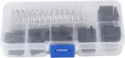 370Pcs 2.54mm Dupont Wire Jumper Pin Connector Housing Terminal Kit, Male & Female Plug Housing and Pin Header Crimp Terminal Connector Kit
