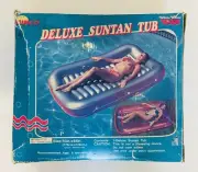 VTG 1994 Sunco LARGE Deluxe Suntan Tub Float Raft Floating Island NOS Huge 70X48