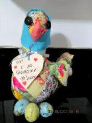 MARIANNE of MAUI KEEPSAKE QUILTED DUCK "'NO QUACKIE ME' EGGS!"