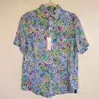 Lilly Pulitzer Southern Tide Shirt Mens Small Linen Sportshirt Floral Button Up