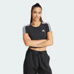 【ADIDAS 愛迪達】上衣 女款 短袖上衣 運動 W 3S BABY T 黑 IR6111