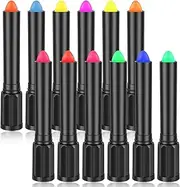 12Pcs Face Paint Crayons Set Safe Non-Toxic Glow in Dark Face Body Paint Washable Makeup Face Painting Crayons 12 Colors UV Light Luminous Body Paint for Dress-up Carnival Halloween Party