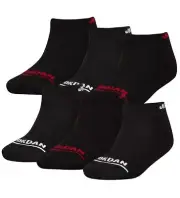 Nike Boy’s Air Jordan Jumpman No Show Socks 6 Pack Black,Red, (5Y-7Y) Size M