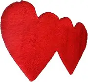 Cute Floor Rug Heart-Shaped Home Carpet Soft Plush for Bathroom Kitchen Hallway