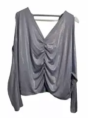 River Island Womens Top Long Sleeve Lilac Sparkle UK 8
