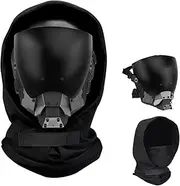 Zhongren Cosplay Cyber Punk Mask Rogue Cowl hood Scarf Balaclava Punk Full Face Set Costume Techwear for Men Halloween Party