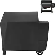 Grill Cover for Weber Searwood XL 600 Pellet Grill, 600D Heavy Duty Waterproof 3400146 Weber Searwood 600 Cover, Outdoor BBQ Accessory