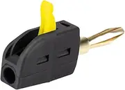 Perfeclan 4mm Banana Plug Mini Stackable Banana Plug Practical 250V/32A for Speaker Wire Wall Plates and Receive Part, Black