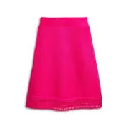AQUA Crochet A-Line Skirt Girls S 7/8 Hot Pink Elastic Waist Pull On