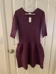 Penny Candy Element Sweater Dress Purple Grape Wine Girls Size 14 NWT