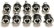 10PCS DC Power Supply Jack Socket Female Panel Mount Connector 2-Pin 5.5 X 2.1mm Plug Adapter 2 Terminal Types