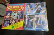 VINTAGE SEALED 1990 MLB Hottest Players Sticker Album. 50 Gaint stickers