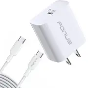 For OnePlus Nord N300/N30 5G - 20W PD Home Charger Fast Type-C 6ft Long Cable