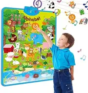 REMOKING Electronic Interactive Alphabet Wall Chart，Music Talking Poster, Learning ABC & Animal & Story for Kids，Toddler Educational Toy for Boys Girls Age 1 2 3 4 5