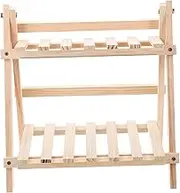 FIXOSHEE Wooden Desktop Storage Organizer Rack Convenient Folding Sundry Tray for Tidy Workspace Multi Design for Efficient Home Office Use Natural Color Fine