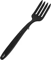 Cabilock Silicone Cooking Fork Heat Resistant Kitchen Fork for Mixing Stirring Serving Pasta Nonstick Design Grip for Cooking Stirfrying Versatile
