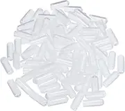 TOP-VIGOR 100Pcs Rubber End Caps, 3mm ID Round Flexible Screw End Caps Thread Protectors, Clear Vinyl Bolt Covers Rubber Covers for Screws, Tubes, Cables, Wires, etc