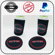 2 x HOLDEN GTS BEER DRINK CAN STUBBY HOLDER COOLER + COASTER HQ HK HT HG MONARO
