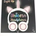 Unicorn Headphones White/Pink Gabba Goods Premium LED Light Up in The Dark