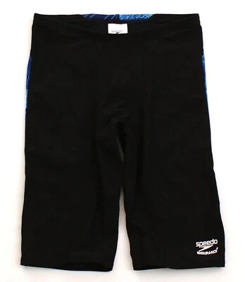 Speedo Black & Blue Endurance+ Cyclone Strong Jammer Swimsuit Men's Size 30 NWT