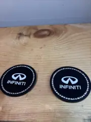 2 pk Cup Mat Car Drink Holder Insert Silicone Coaster Set for Infiniti W Bling