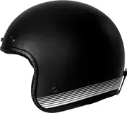 Rusty Stitches Fonzie, open face helmet , color: Matt-Black/White , size: L