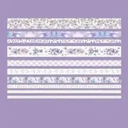 Set of 10: Print Masking Tape (various designs) 07 - Set of 10 - Purple - One Size