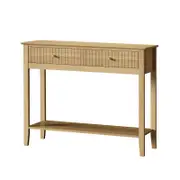 Oikiture 100cm Console Table with 2 Drawer