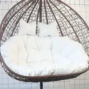 XURIKANG Swing Egg Chair 2 Persons Cushion, Thick Washable Hanging Egg Hammock Chair Cushion Pads, Patio Hammock Wicker Chair Seat for Indoor Outdoor Furniture