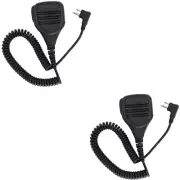 2X PMMN4013A 2Pin Speaker Microphone For MOTOROLA CP200D CP185 CT150 CT250 EP450