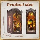 DIY Book Nook Kit 3D Wooden Puzzle Bookshelf Insert Decor with Light DIY ♖