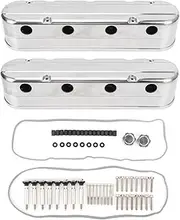 Brilluxa Valve Cover, Engine Coil Cover, Compatible with LS1 LS2 LS3 LS6 LS7, Aluminum Valve Cover Set
