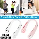 Portable Neck Fans LED Display Personal Fan 1200mAh Rechargeable Bladeless beYSD