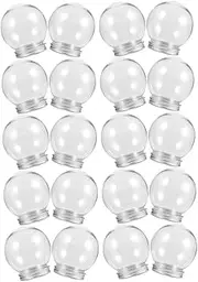 CHICAMPERA 20Pcs Clear Plastic Fillable Snow Globes DIY Craft Water Globes with Caps for Christmas Decor and Custom Safe and Easy to Use
