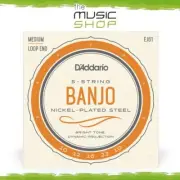 D'Addario 10-23 Medium Nickel Plated Steel 5 String Banjo Strings - EJ61