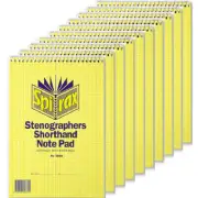 NEW 10x Spirax 566A Stenographers Short Hand Notebook Spiral Bound 100 Page