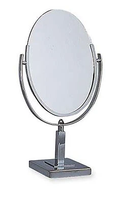 SSWBasics Sleek Oval Tilting Small Mirror for Desk, Stylish Countertop Vanity
