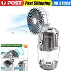 Portable Solar Camping Lantern with Fan USB Rechargeable Outdoor Tent LED Lights