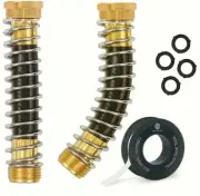 Morvat Brass Coiled Garden Hose Kink Protector, 2-Pack