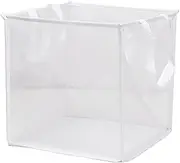 Swpeet 1 Pack 12.6"×12.6"×12.6" White Nylon Popup Laundry Hamper, Collapsible Mesh Laundry Baskets with Handles, Single-Layer Foldable Clothes Hamper for Laundry Storage, Kids Toy, College Dorm