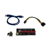 4x Newest GPU Riser VER009S PCIE Riser 6 PIN MOLEX For GPU Mining ETH USB 3.0