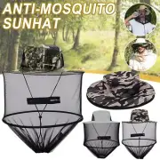Foldable Hat with Mosquito Fly Net Mesh Hat Bee Insect Bug Protector Cap Outdoor