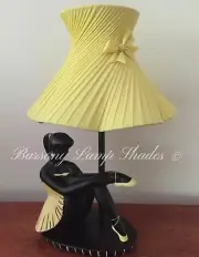 PLASTIC RIBBON LEMON LAMPSHADE for BARSONY MED BALLERINA LADY LAMP with BOW