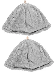 TOVINANNA 2pcs Dry Hair Cap After Shower Wrap for Women Sauna Accessories Towel Wrap Steam Room Accessories Coral Fleece Light