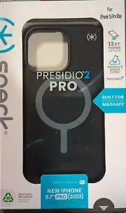 Speck Presidio2 Pro with MagSafe Case For iPhone 15 Pro Max-Black