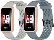 2-Pack Bands intended for HUAWEI Band 10/9/8 Smart Watch, 22mm Soft Breathable Quick Release Silicone WristBand Strap for Huawei Band 10 9 8