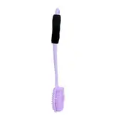 Silicone Bath Brush Cleaning And Massage Double-Sided Long Handle Brush(Purple)