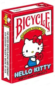 Bicycle Hello Kitty 50th Anniversary Bike Lamp Playing Cards | Rare Trump Anime