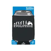 Evolution Tractor - Funny Novelty Stubby Holder With Base